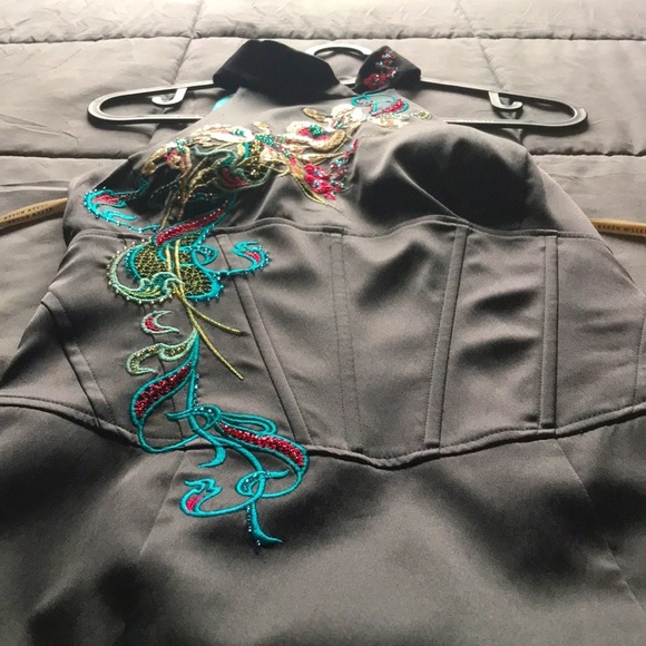 Karen Millen Oriental Dress With Corset - Picture 10 of 16